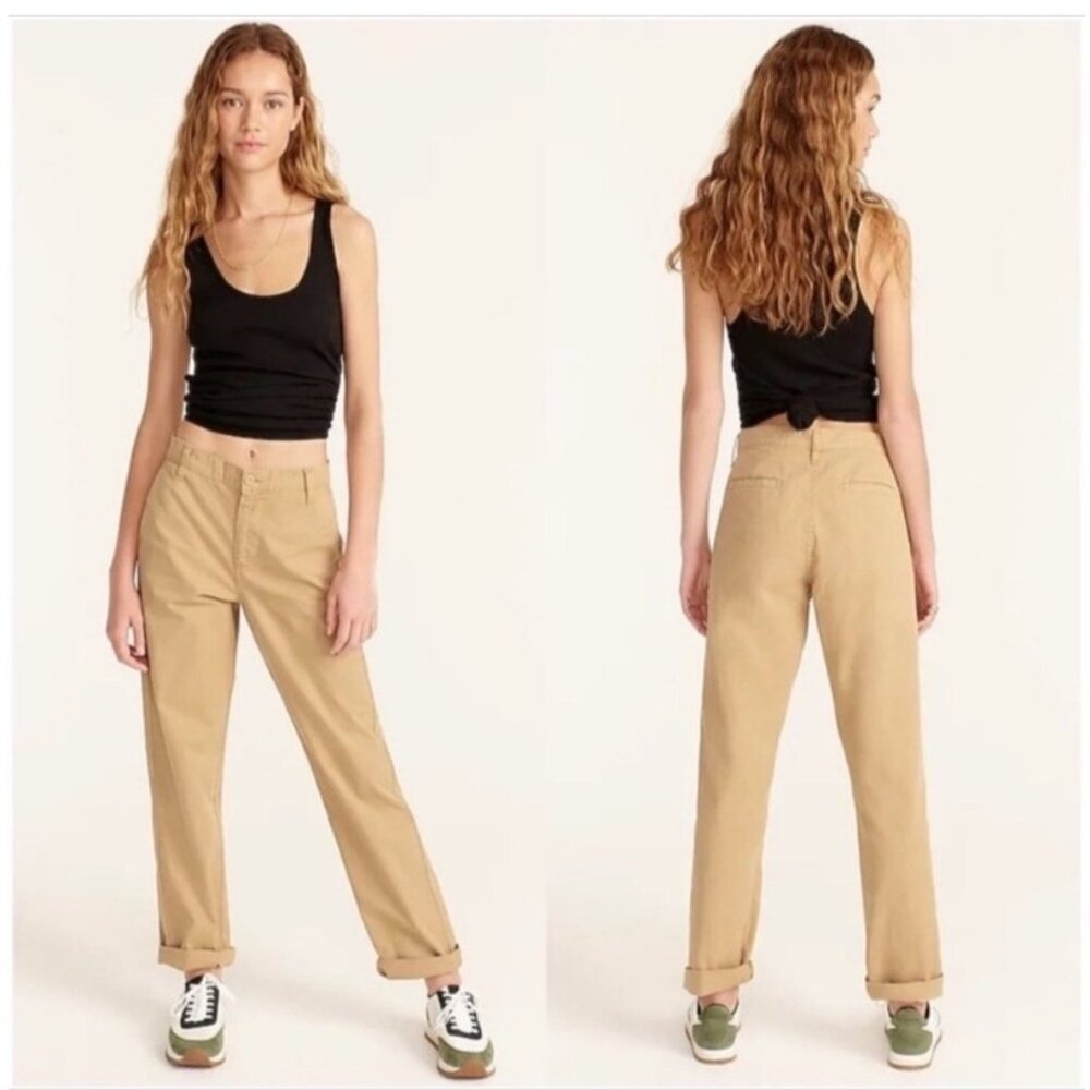J. Crew Womens Slouchy Boyfriend Chino Pants Size 29 Beige